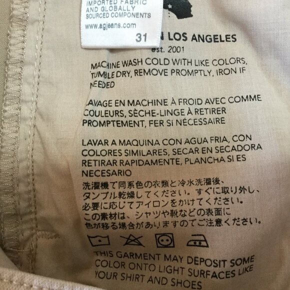 AG Adriano Goldschmied Women Size 31 Caden Trouser Pant Beige Taupe Tailored NWT - Picture 8 of 16